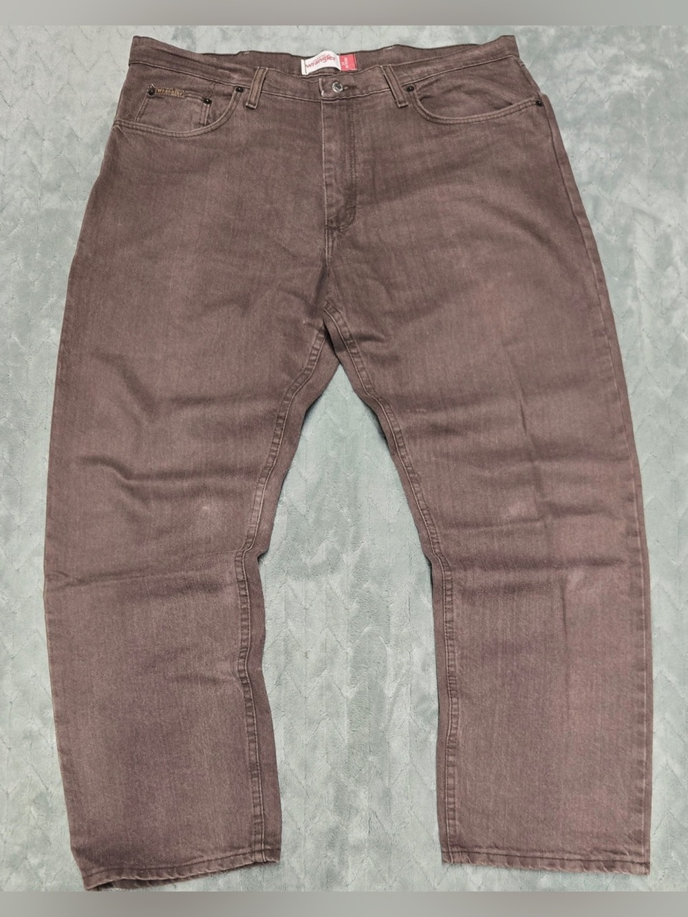 Wrangler Genuine Regular Fit Brown Denim Jeans Men’s Size 38x30
